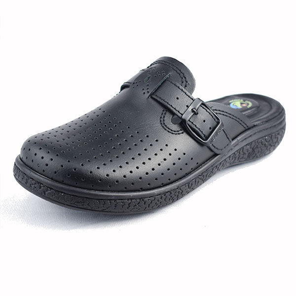 Sabot medicale pour femme 03 noir cuir ........... sabots femme Maroc